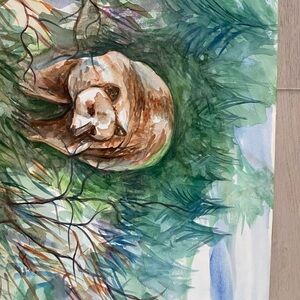 Nature-Inspired Bear Art watercolor painting